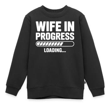 Épouse en cours de chargement... - Sweat Premium enfant bio - noir - Devant - AI Model Kid Female (0cm)
