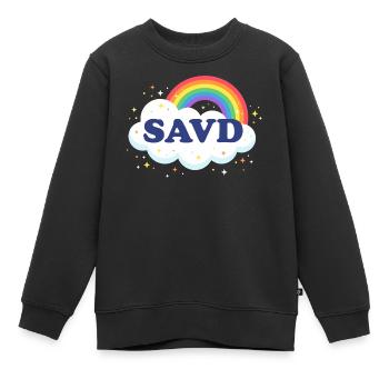 Bible Arc-en-ciel rédempte Foi chrétienne Jésus - Sweat Premium enfant bio - noir - Devant - AI Model Kid Female (0cm)