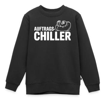Commander Chiller Commander Chiller Bureau Sloth - Sweat Premium enfant bio - noir - Devant - AI Model Kid Female (0cm)