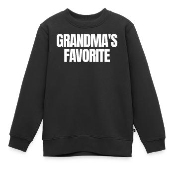 Favorite Grandchild Funny I'm Grandma's Favorite - Kinder Premium Organic Sweatshirt - Schwarz - Vorne - AI Model Kid Female (0cm)