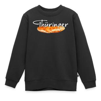 Thüringer Bratwurst - Kinder Premium Organic Sweatshirt - Schwarz - Vorne - AI Model Kid Female (0cm)