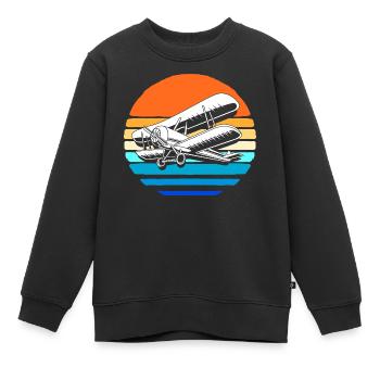 Modellflugzeug Modellflug - Kinder Premium Organic Sweatshirt - Schwarz - Vorne - AI Model Kid Female (0cm)