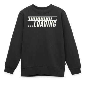 Progression du chargement de la barre de chargement - Sweat Premium enfant bio - noir - Devant - AI Model Kid Female (0cm)