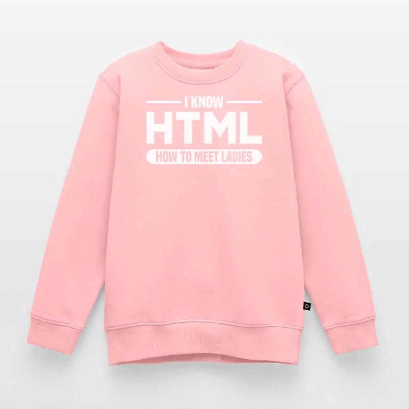 HTML Humor Code Programmierer Spruch Kinder Premium Organic Sweatshirt