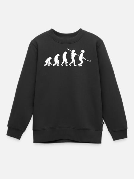 Entwicklung der Hockey-Feldhockey-Mädchenspielerin - Kinder Premium Organic Sweatshirt - Schwarz