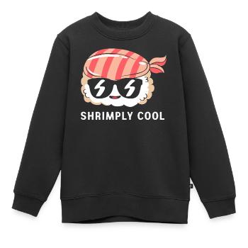 crevette - Sweat Premium enfant bio - noir - Devant - AI Model Kid Female (0cm)