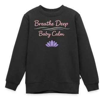 Vorgeburtliches Yoga Werdende Mutter - Kinder Premium Organic Sweatshirt - Schwarz - Vorne - AI Model Kid Female (0cm)