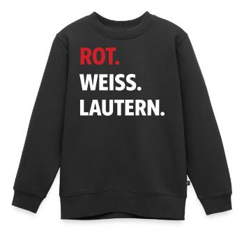 Rouge. Blanc. Lautern. – Maillot de supporter de Kaiserslautern - Sweat Premium enfant bio - noir - Devant - AI Model Kid Female (0cm)