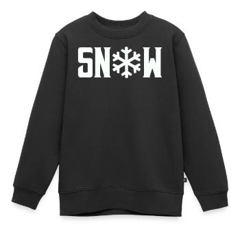 Neige - Sweat Premium enfant bio - noir - Devant - AI Model Kid Female (0cm)