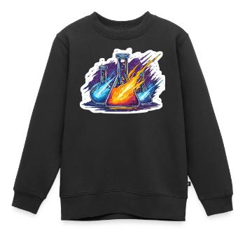 Expérience du laboratoire de la pluie de météores Quadrantide Lab Geek - Sweat Premium enfant bio - noir - Devant - AI Model Kid Female (0cm)