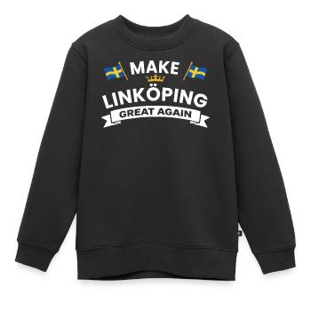 Linköping Une cohésion plus forte - Sweat Premium enfant bio - noir - Devant - AI Model Kid Female (0cm)