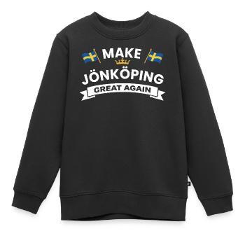 Jönköping City Crest Flag - Kinder Premium Organic Sweatshirt - Schwarz - Vorne - AI Model Kid Female (0cm)