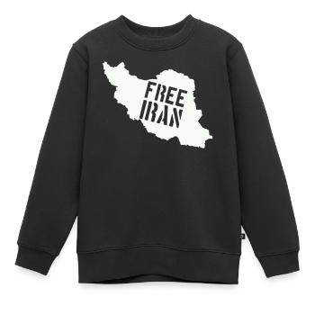 Iran Freiheit Free Iran - Kinder Premium Organic Sweatshirt - Schwarz - Vorne - AI Model Kid Female (0cm)