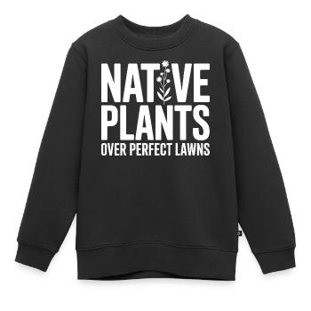 Plantes indigènes sur pelouses parfaites - Sweat Premium enfant bio - noir - Devant - AI Model Kid Female (0cm)