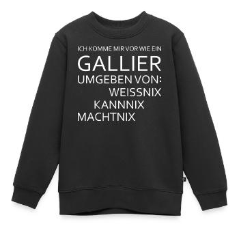 Je me sens comme un Gaulois - Sweat Premium enfant bio - noir - Devant - AI Model Kid Female (0cm)