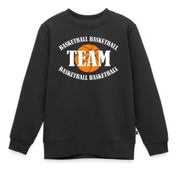 Équipe de basket-ball - Sweat Premium enfant bio - noir - Devant - AI Model Kid Female (0cm)