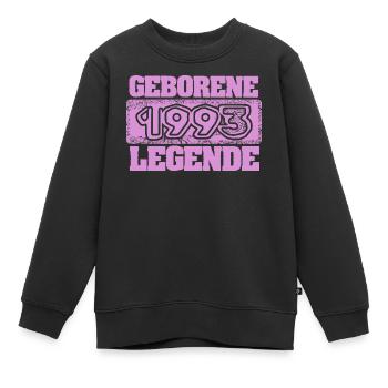 Légendaire 1993 - Sweat Premium enfant bio - noir - Devant - AI Model Kid Female (0cm)