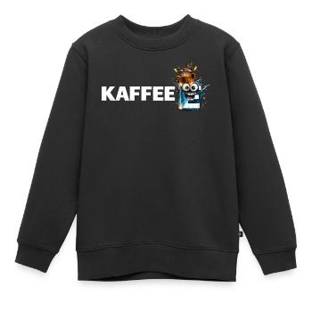 Mascotte du café Splash - Sweat Premium enfant bio - noir - Devant - AI Model Kid Female (0cm)