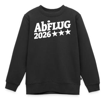 Abi Abflug 2026 Sternenpfad | Durchstarten - Kinder Premium Organic Sweatshirt - Schwarz - Vorne - AI Model Kid Female (0cm)