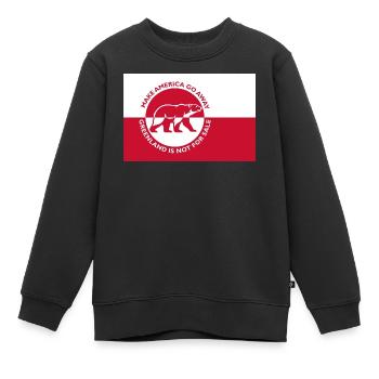 Grönland - Make America Go Away (Flag-Edition) - Kinder Premium Organic Sweatshirt - Schwarz - Vorne - AI Model Kid Female (0cm)