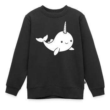 Narwal - Kinder Premium Organic Sweatshirt - Schwarz - Vorne - AI Model Kid Female (0cm)