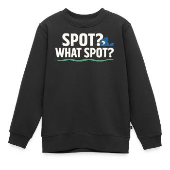 Geheimes Angelplatz – Frag Nicht Nach - Kinder Premium Organic Sweatshirt - Schwarz - Vorne - AI Model Kid Female (0cm)