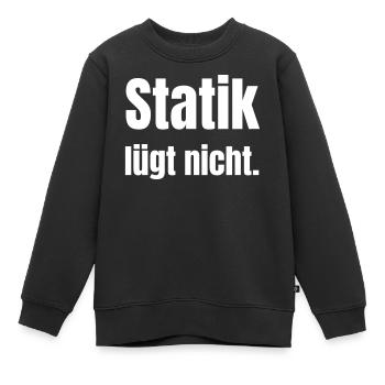 Statics does not lie. - Kids Premium Organic Sweatshirt - black - Front - AI Model Kid Female (0cm)