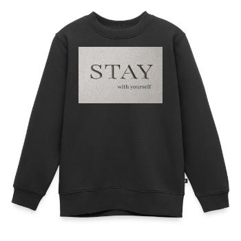 Reste – avec toi-même - Sweat Premium enfant bio - noir - Devant - AI Model Kid Female (0cm)