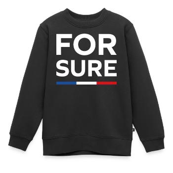Sicher - Kinder Premium Organic Sweatshirt - Schwarz - Vorne - AI Model Kid Female (0cm)