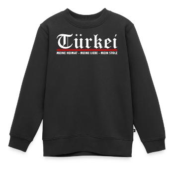 Turquie - Sweat Premium enfant bio - noir - Devant - AI Model Kid Female (0cm)