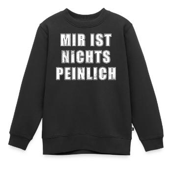 Lieber Peinlich Als Langweilig Lustiges Geschenk - Kinder Premium Organic Sweatshirt - Schwarz - Vorne - AI Model Kid Female (0cm)