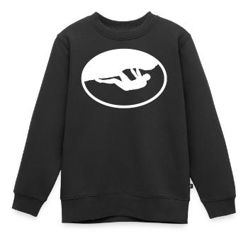 Boulderer en plein air - Sweat Premium enfant bio - noir - Devant - AI Model Kid Female (0cm)