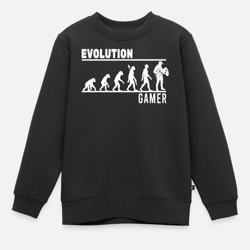 evolution gamer - Kinder Premium Organic Sweatshirt - Schwarz