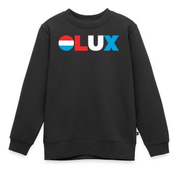 Luxembourg - Sweat Premium enfant bio - noir - Devant - AI Model Kid Female (0cm)