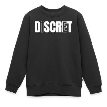 DISKRET! - Kinder Premium Organic Sweatshirt - Schwarz - Vorne - AI Model Kid Female (0cm)