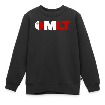 Malte - Sweat Premium enfant bio - noir - Devant - AI Model Kid Female (0cm)