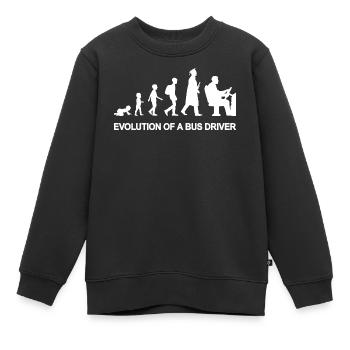 Evolution Of A Bus Driver - Kinder Premium Organic Sweatshirt - Schwarz - Vorne - AI Model Kid Female (0cm)