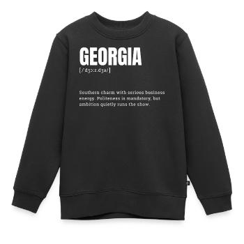 Dynamique des affaires à Georgia Charme - Sweat Premium enfant bio - noir - Devant - AI Model Kid Female (0cm)