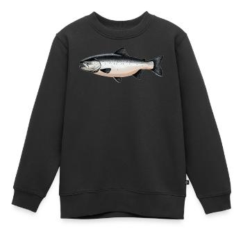 Lachse Lachs - Kinder Premium Organic Sweatshirt - Schwarz - Vorne - AI Model Kid Female (0cm)