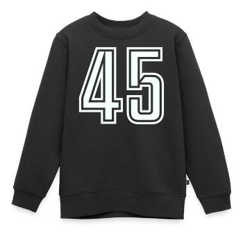 45 - Sweat Premium enfant bio - noir - Devant - AI Model Kid Female (0cm)