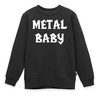 bébé metal metal baby musique metal bébé Rock - Sweat Premium enfant bio - noir - Devant - AI Model Kid Female (0cm)