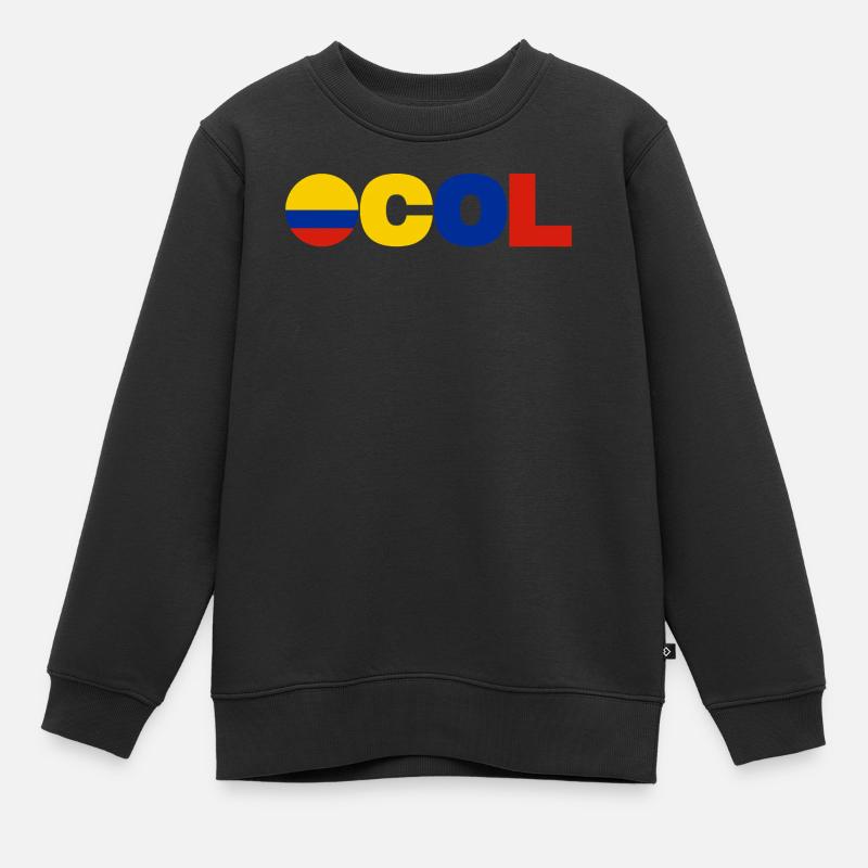 Kolumbien - Kinder Premium Organic Sweatshirt - Schwarz