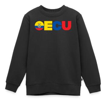 Équateur - Sweat Premium enfant bio - noir - Devant - AI Model Kid Female (0cm)