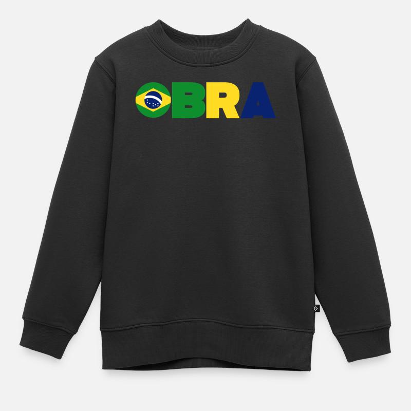 Brésil - Sweat Premium enfant bio - noir