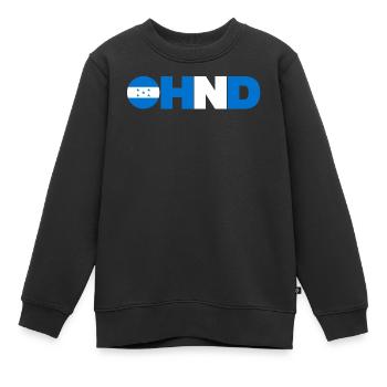 Honduras - Sweat Premium enfant bio - noir - Devant - AI Model Kid Female (0cm)