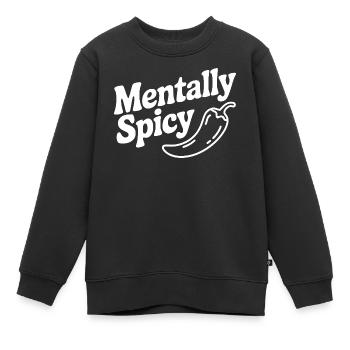 Mental scharf - Kinder Premium Organic Sweatshirt - Schwarz - Vorne - AI Model Kid Female (0cm)