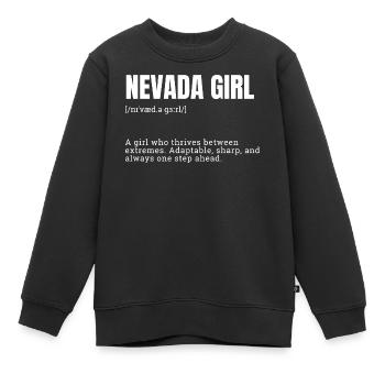 Nevada Girl : Limites audacieuses - Sweat Premium enfant bio - noir - Devant - AI Model Kid Female (0cm)