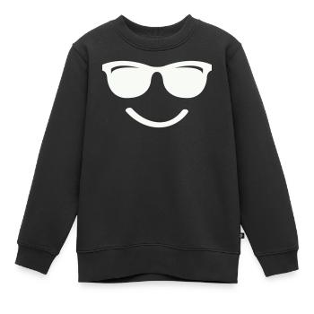 Sourire - Sweat Premium enfant bio - noir - Devant - AI Model Kid Female (0cm)