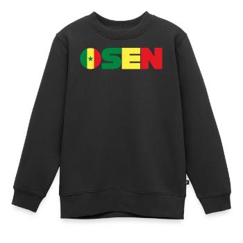 Sénégal - Sweat Premium enfant bio - noir - Devant - AI Model Kid Female (0cm)