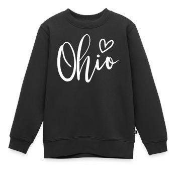 Ohio Heart Women’s Love Ohio - Sweat Premium enfant bio - noir - Devant - AI Model Kid Female (0cm)